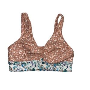 Running Bare Peach Floral Sports Bra